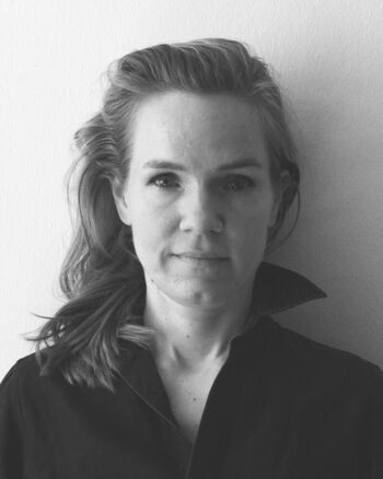 Black and white portrait photo of Katrin Trüstedt